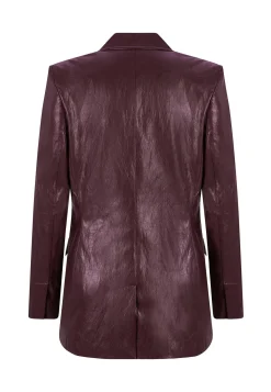 Damen Blazer in Lederoptik