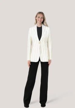 Damen Blazer mit Leinen JIA6 Slim Fit