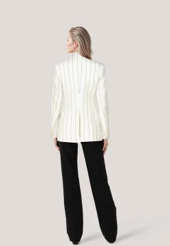 Damen Blazer mit Leinen JIA6 Slim Fit