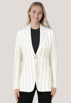 Damen Blazer mit Leinen JIA6 Slim Fit