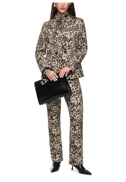 Damen Blazer mit Leo-Print