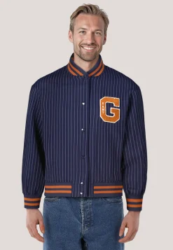 Damen Blouson Wolle PINSTRIPE VARSITY JACKET Relaxed Fit