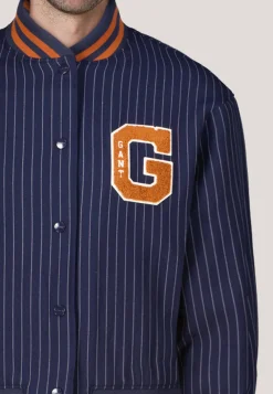 Damen Blouson Wolle PINSTRIPE VARSITY JACKET Relaxed Fit