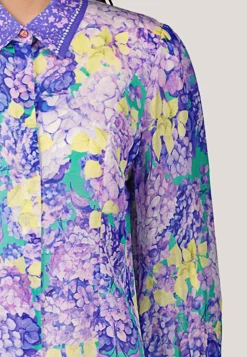 Damen Bluse aus Leinen-Seidenmischung