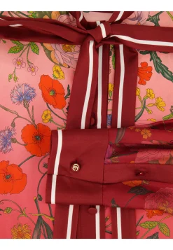 Damen Bluse aus Seidentwill mit Halsschleife FLORA DEGRADE