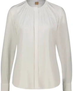 Damen Bluse aus Stretchseide BANORAH Langarm