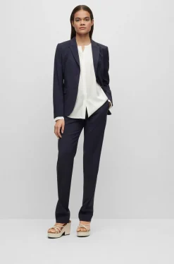 Damen Bluse aus Stretchseide BANORAH Langarm