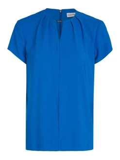 Damen Bluse METAL BAR SHORT SLEEVE BLOUSE Kurzarm