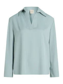 Damen Bluse mit Hemdkragen