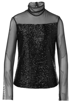 Damen Bluse mit Pailetten