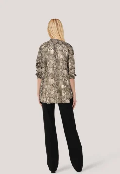 Damen Bluse mit Python-Print THE BOYFRIEND Oversized Fit