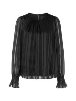 Damen Bluse mit Smok-Details