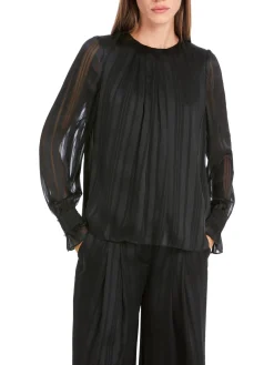 Damen Bluse mit Smok-Details