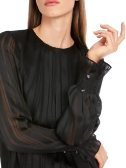 Damen Bluse mit Smok-Details