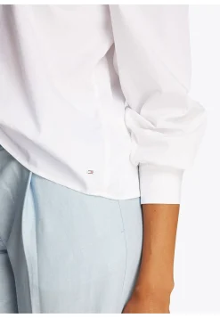 Damen Bluse POPLIN RUFFLE V NECK BLOUSE