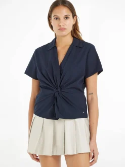 Damen Bluse SOLID POPLIN TWIST TOP