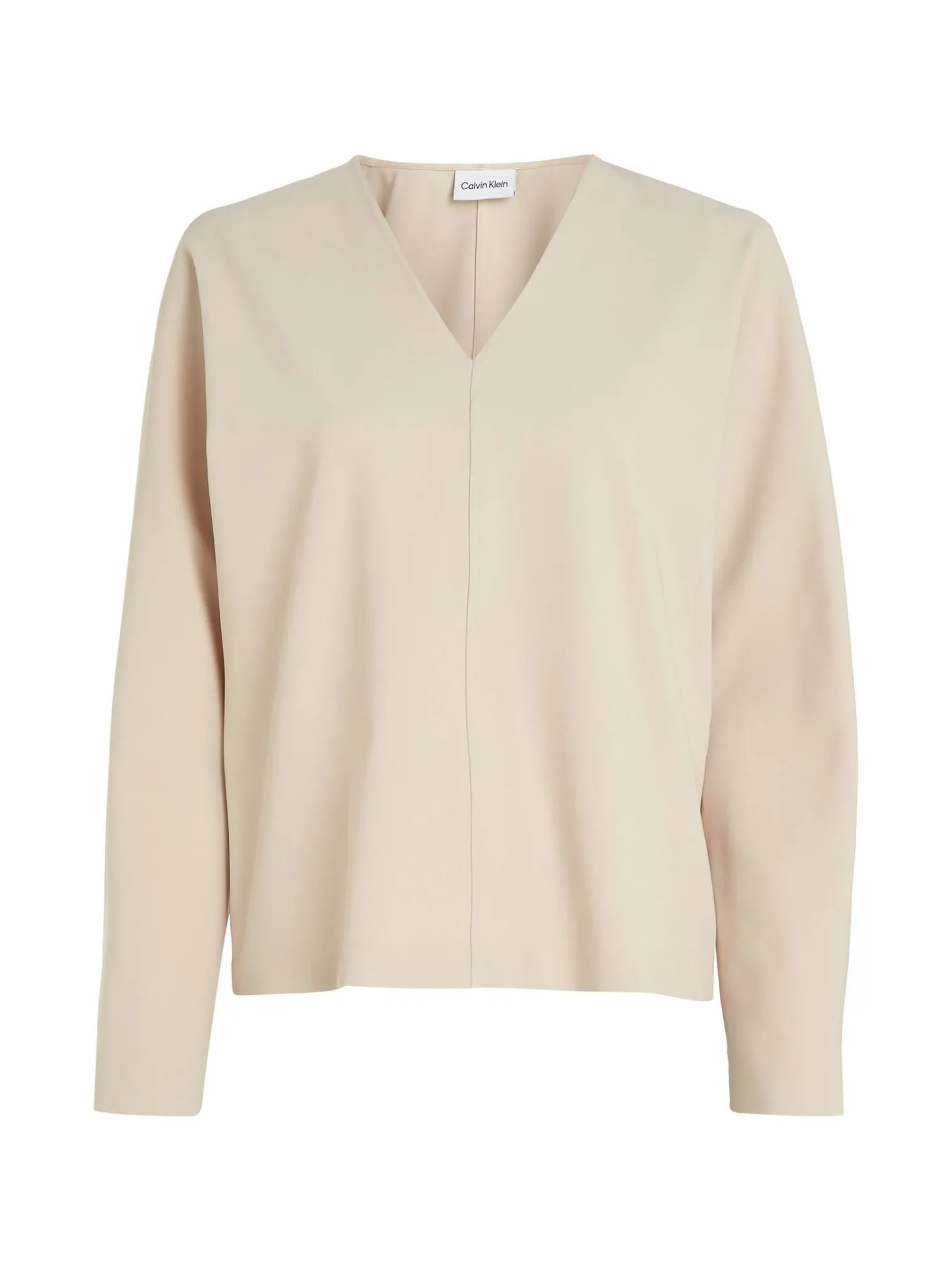 Damen Bluse STRUCTURE TWILL V NECK LS TOP Langarm