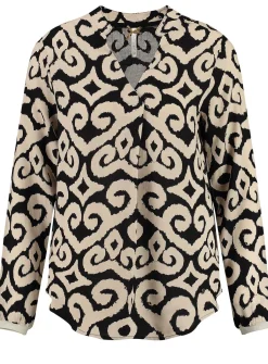 Damen Bluse WB CIRCLE V-NECK Langarm