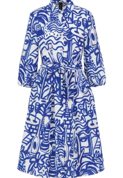 Damen Blusenkleid mit Gemälde-Print