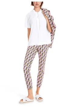 Damen Blusenshirt im Materialmix