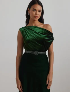 Damen Blusentop aus Samt