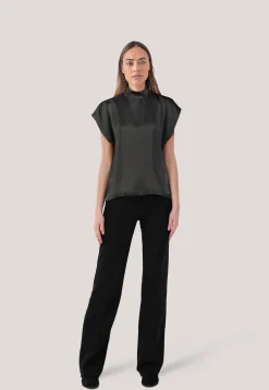 Damen Blusentop aus Satin CANELI-1