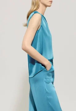 Damen Blusentop mit Bindeband