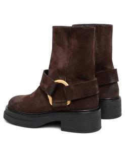 Damen Boots aus gewachstem Wildleder