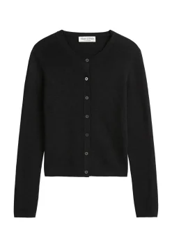 Damen Cardigan Baumwoll-Leinen-Slub-Garn Slim Fit