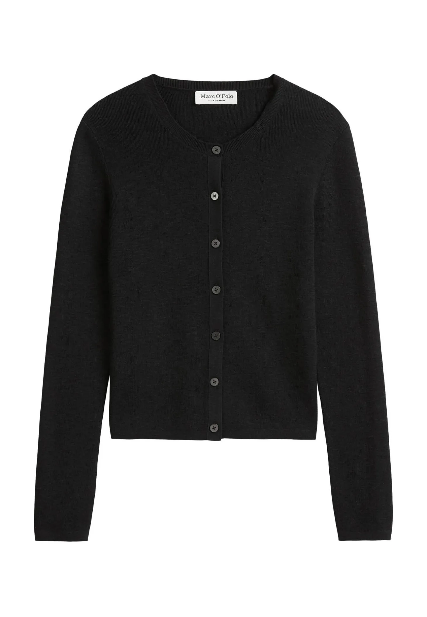 Damen Cardigan Baumwoll-Leinen-Slub-Garn Slim Fit