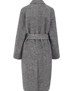 Damen Cardigan lang aus Wolle-Angora-Seide-Mischung