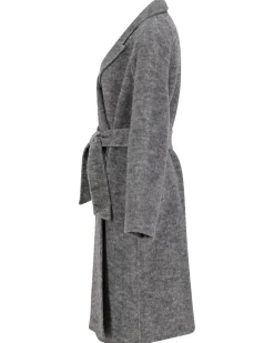 Damen Cardigan lang aus Wolle-Angora-Seide-Mischung