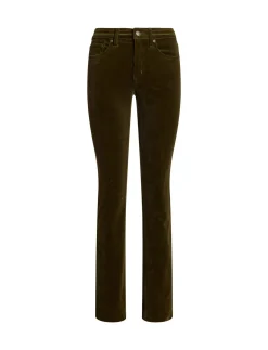 Damen Cordhose Mid-Rise Straight Leg