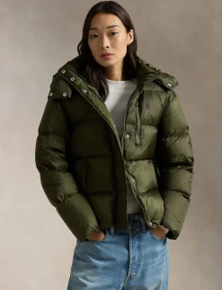 Damen Daunenjacke mit Kapuze Relaxed Fit