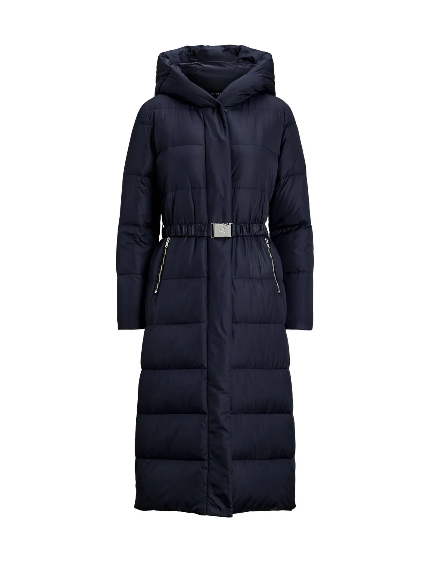Damen Daunenmantel mit Gürtel und Kapuze