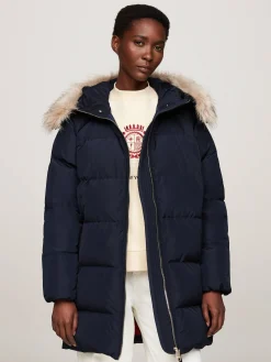 Damen Daunenmantel mit Kapuze