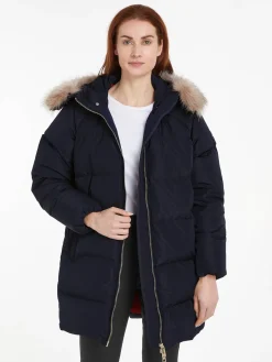 Damen Daunenmantel mit Kapuze