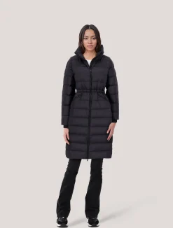 Damen Daunenmantel mit Kapuze LONGLINE