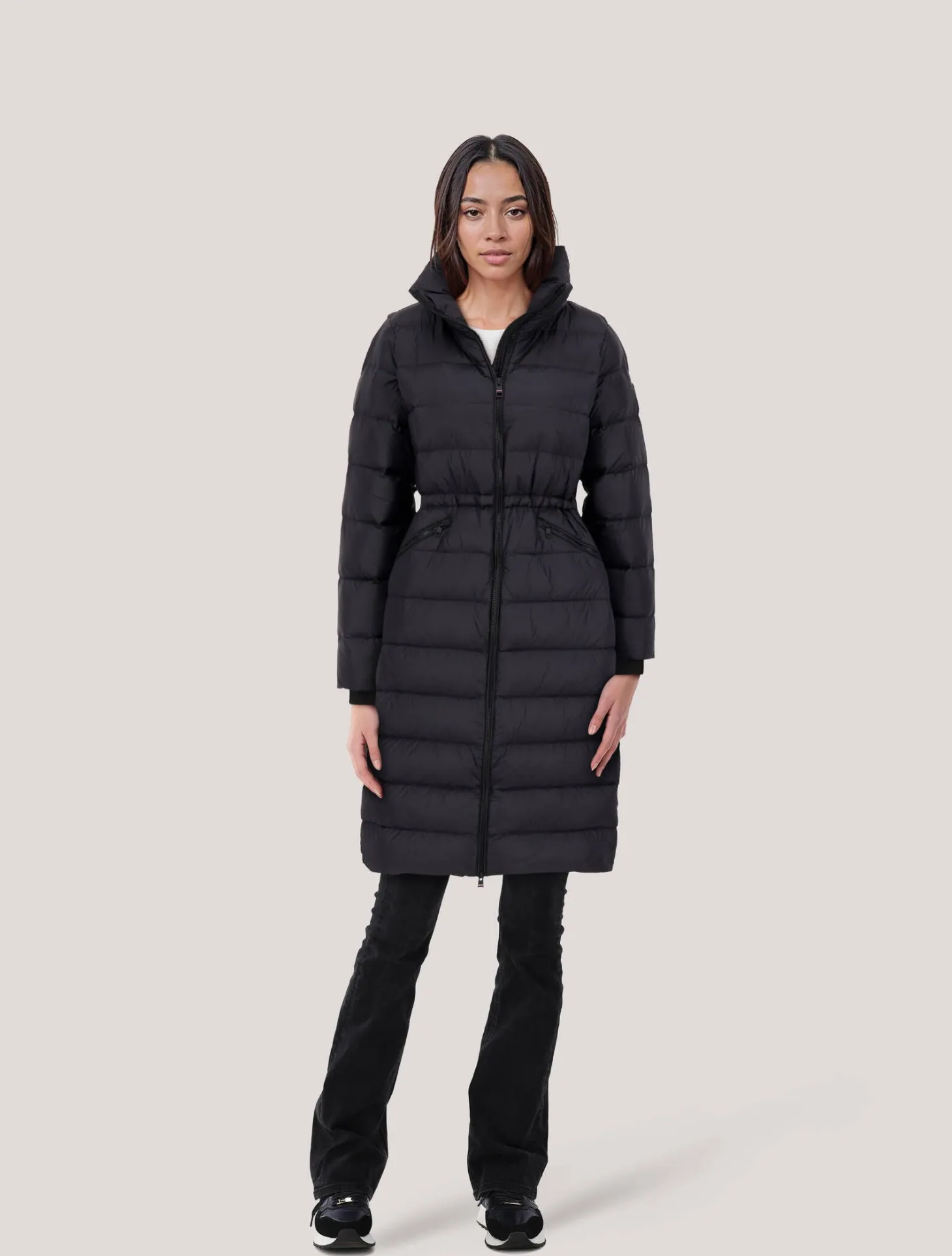 Damen Daunenmantel mit Kapuze LONGLINE