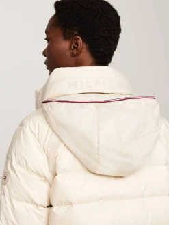 Damen Daunenmantel mit Kapuze LONGLINE