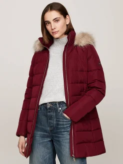Damen Daunenmantel mit Kapuze HERITAGE DOWN TYRA COAT WITH FUR