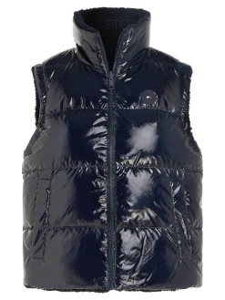 Damen Daunenweste mit Teddy-Fleece