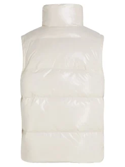 Damen Daunenweste mit Teddy-Fleece