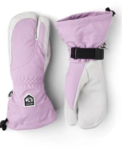 Damen Drei-Finger-Skihandschuhe HELI SKI FEMALE 3 mit Leder