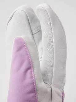 Damen Drei-Finger-Skihandschuhe HELI SKI FEMALE 3 mit Leder