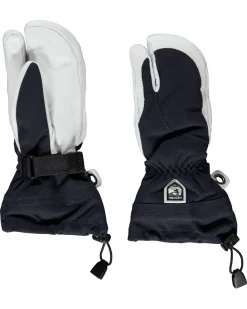 Damen Drei-Finger-Skihandschuhe HELI SKI FEMALE 3 mit Leder