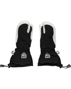Damen Drei-Finger-Skihandschuhe HELI SKI FEMALE 3 mit Leder