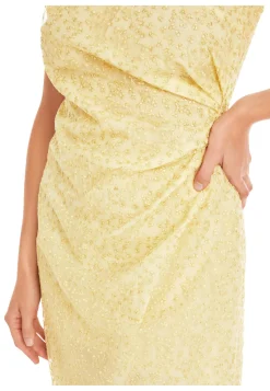 Damen Etuikleid mit asymmetrischem Drapee