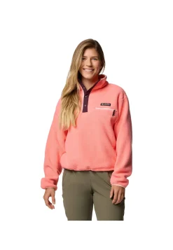 Damen Fleecepullover HELVETIA II CROPPED HALF SNAP FLEECE