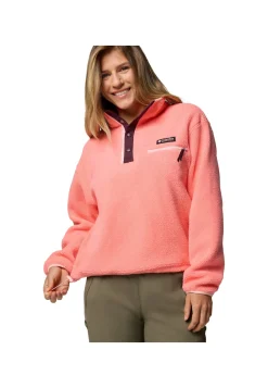 Damen Fleecepullover HELVETIA II CROPPED HALF SNAP FLEECE